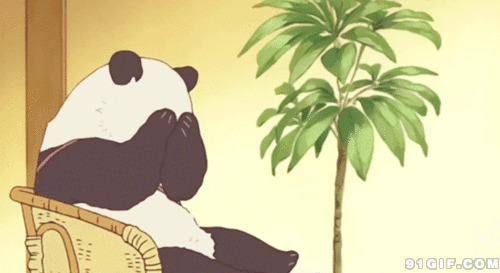 小熊猫害羞捂脸卡通动态图:熊猫,害羞