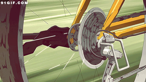 男孩骑车变速卡通gif图片:速度,变速,自行车