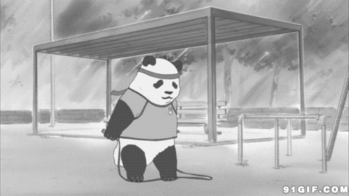 熊猫锻炼跳绳动画gif图片:跳绳,跳绳