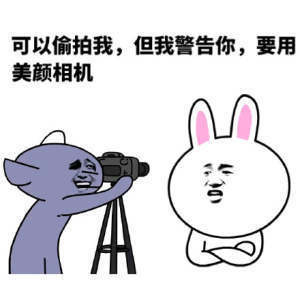 可以偷拍我但我告诉你要用美颜相机表情图片