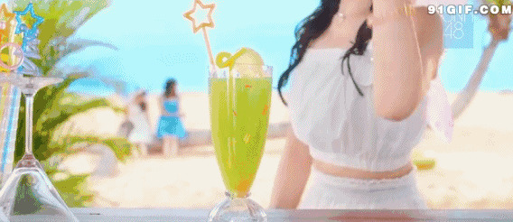 夏日变出清凉饮料动态图:魔术,饮料