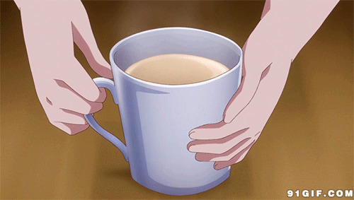 双手捧起杯子卡通动态图:杯子,茶杯
