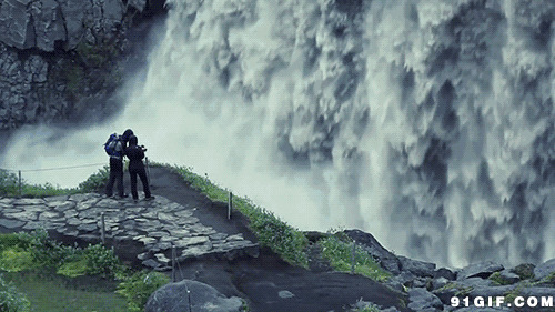 庐山瀑布动态图片:瀑布
