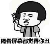 隔着屏幕我都能觉的你丑表情图片