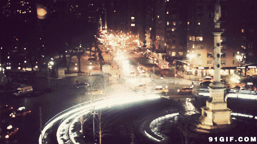 城市车流图片:车流,夜景,唯美
