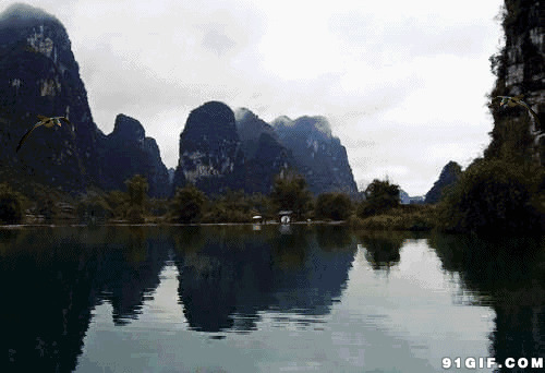 桂林山水动态图片