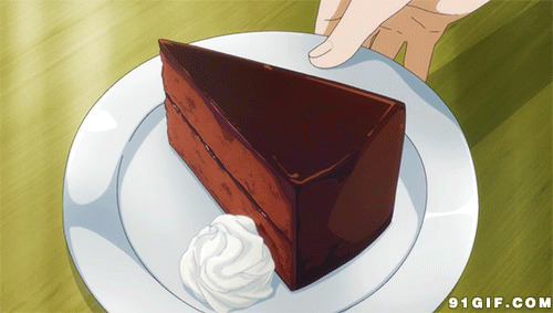 上一份巧克力蛋糕卡通动态图:蛋糕,巧克力,卡通美食