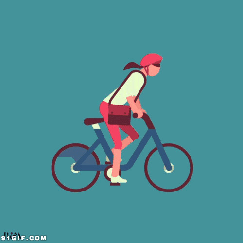 骑自行车卡通图:骑车,自行车