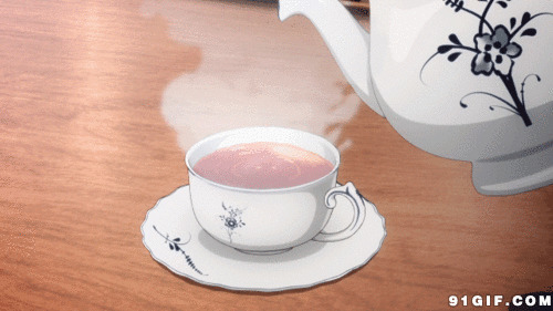 陶瓷茶壶倒红茶动态图