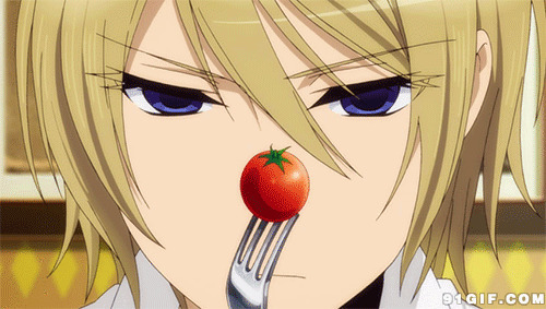 刀叉西红柿动画图片
