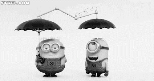 小黄人发明机戒雨伞动画图片