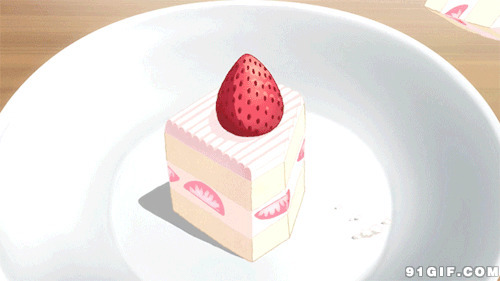 使用叉子吃蛋糕动画图片:蛋糕,刀叉,卡通美食