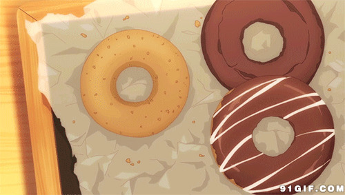 美味糕点甜圈圈动画图片