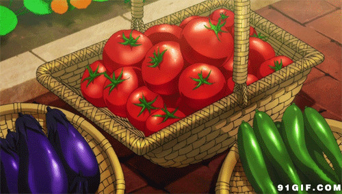 菜篮子新鲜蔬菜动画图片:蔬菜,水果,蕃茄