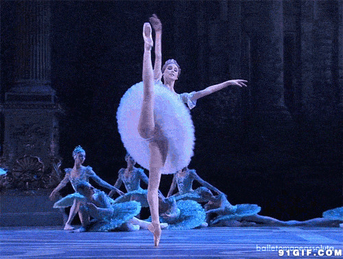 优雅芭蕾舞踢腿动态图:芭蕾舞