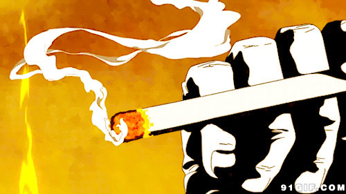 卡通人物抽烟图片:抽烟,点烟