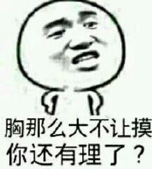 胸那么大不让我摸你还有理了表情图片