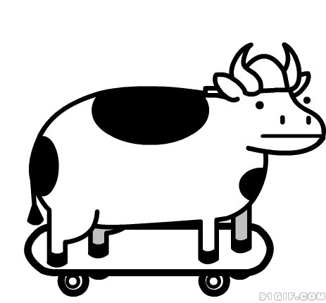 奶牛简笔画图片:奶牛,卡通