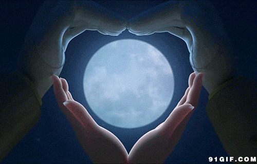 唯美月亮图片:月亮,唯美,心形