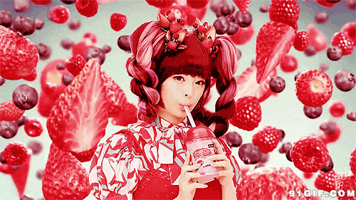 草莓姑娘图片:草莓,水果