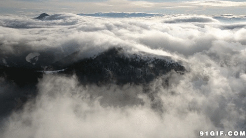 云海动态图片:云海,云朵,行云