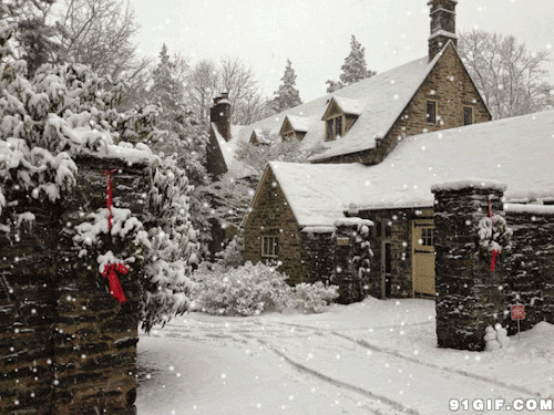 雪景小屋图片:雪景,下雪,大雪