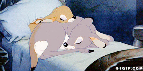 卡通动物睡觉图片:动物,睡觉,小鹿