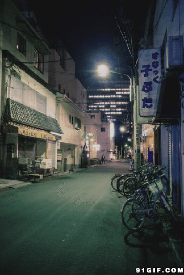 夜晚街道图片:街道,夜景