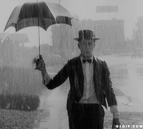 男人雨中打伞图片:雨伞,打伞