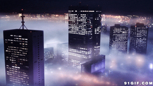 烟雾动态图:烟雾,城市