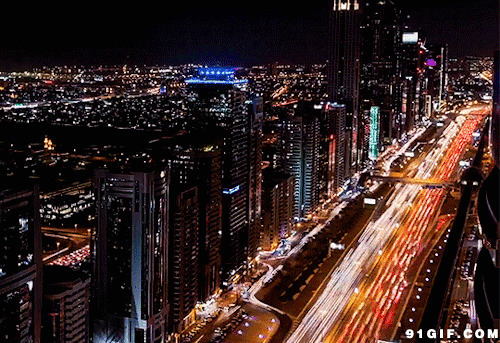 都市夜景图片:夜景,夜晚,唯美,公路