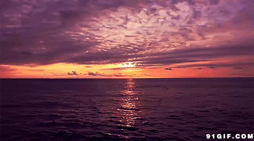 海上日出动态图:日出,太阳,唯美
