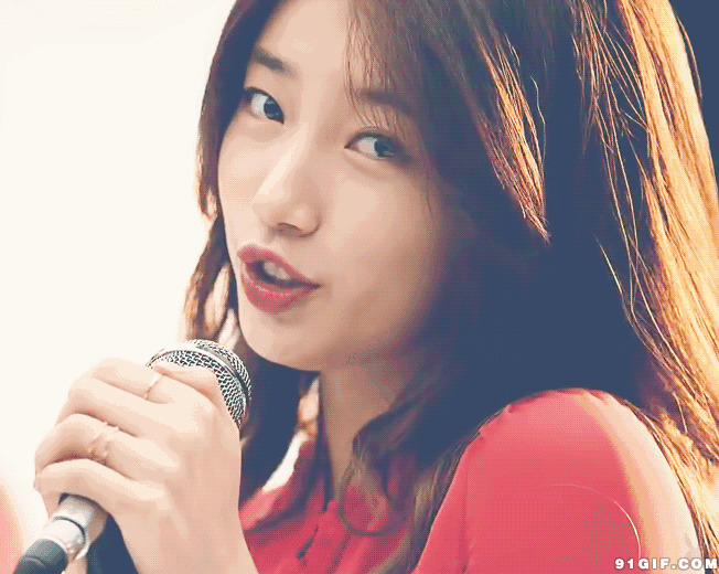 韩国女歌手表情动态图片:唱歌
