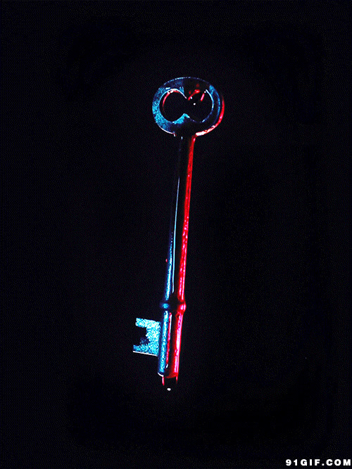 钥匙动态图片:钥匙,水滴
