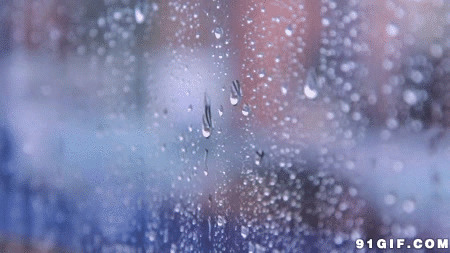窗外的雨动态图:窗外,雨水,滴水