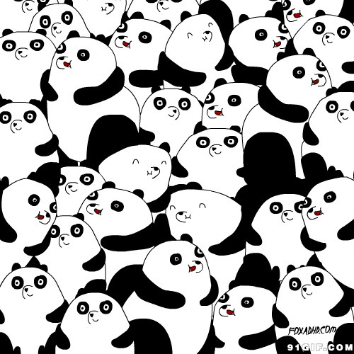 卡通熊猫简笔画图片