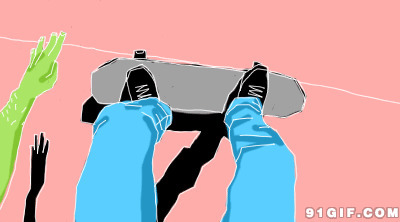 玩滑板卡通图片:滑板,运动