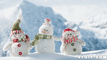 冬天堆雪人图片:雪人