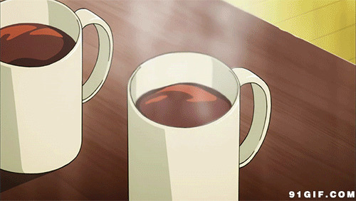 热咖啡卡通动态图片:咖啡,杯子,动漫