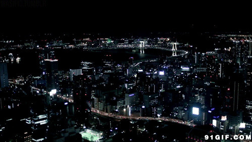 城市夜晚美景图片:夜晚,城市,车流