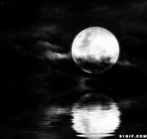 水中月倒影图片:倒影,月亮,影子