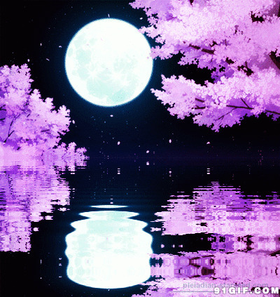 水中月亮图片:倒影,月亮,唯美