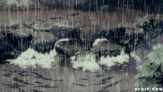 下大雨的卡通图片