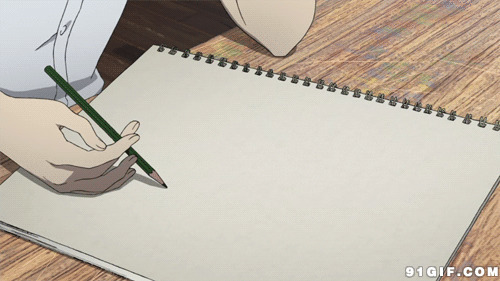 手握笔的卡通图片:铅笔,笔记,动漫,写字