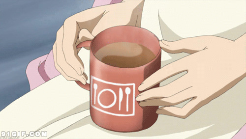 喝奶茶卡通图片