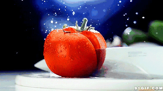 快刀切西红柿图片