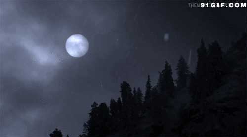 夜空中的月亮图片:月亮,夜晚,吴云