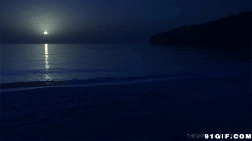 唯美月光图片:月光,大海,唯美