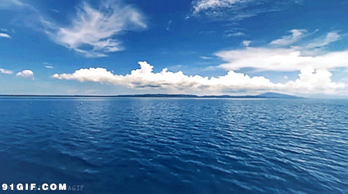 蓝色天空海洋动态图:蓝色,天空,大海,海洋