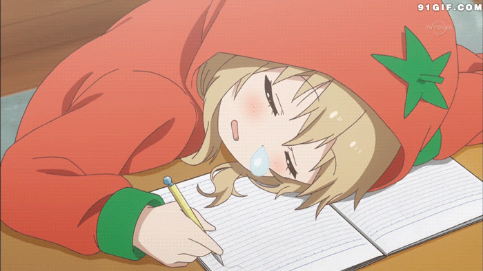 学生写作业卡通图片:睡觉,作业,鼻涕,好困
